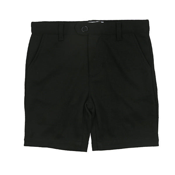 Soft Textured Black Shorts by Motu