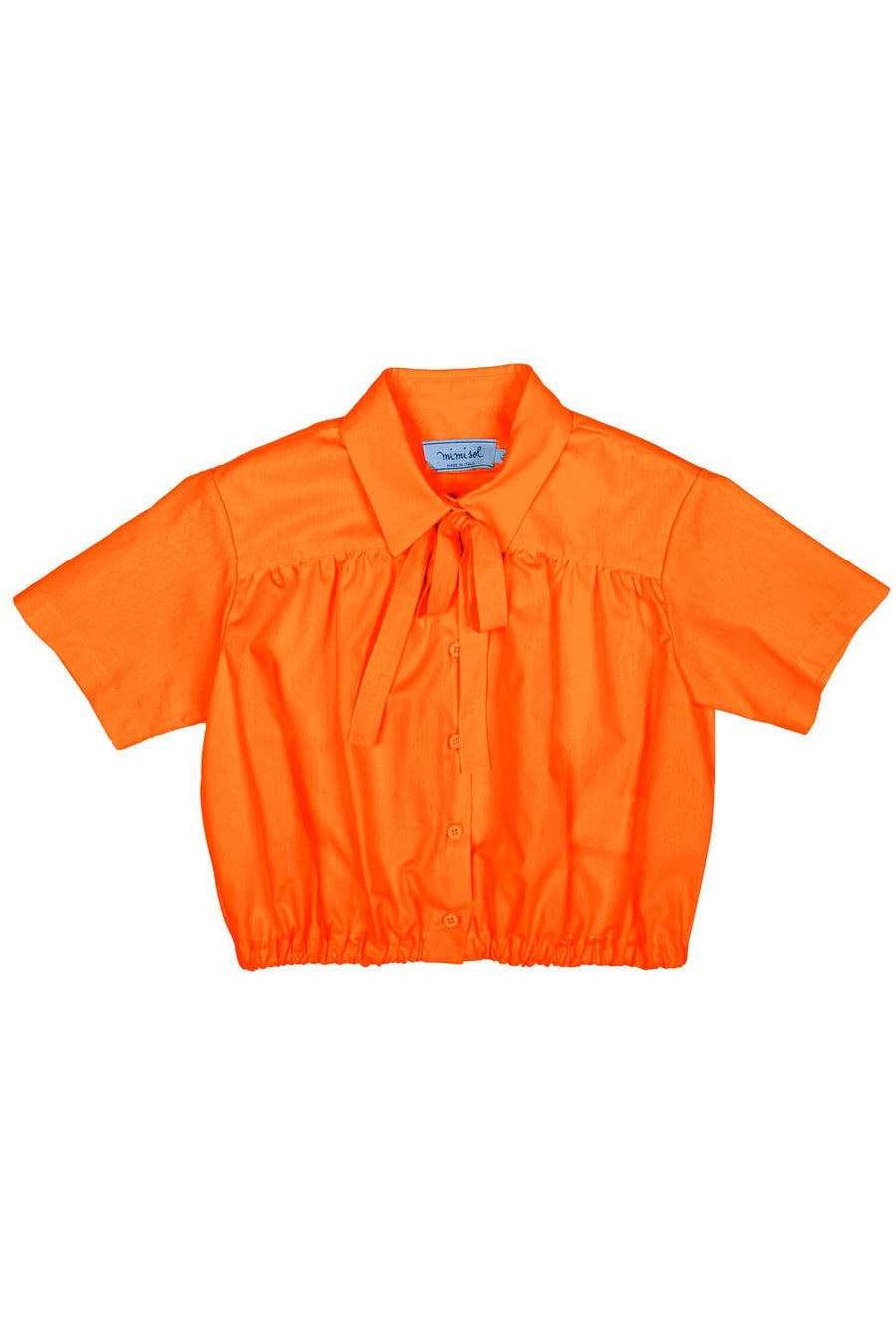 Orange bow blouse by Mimisol