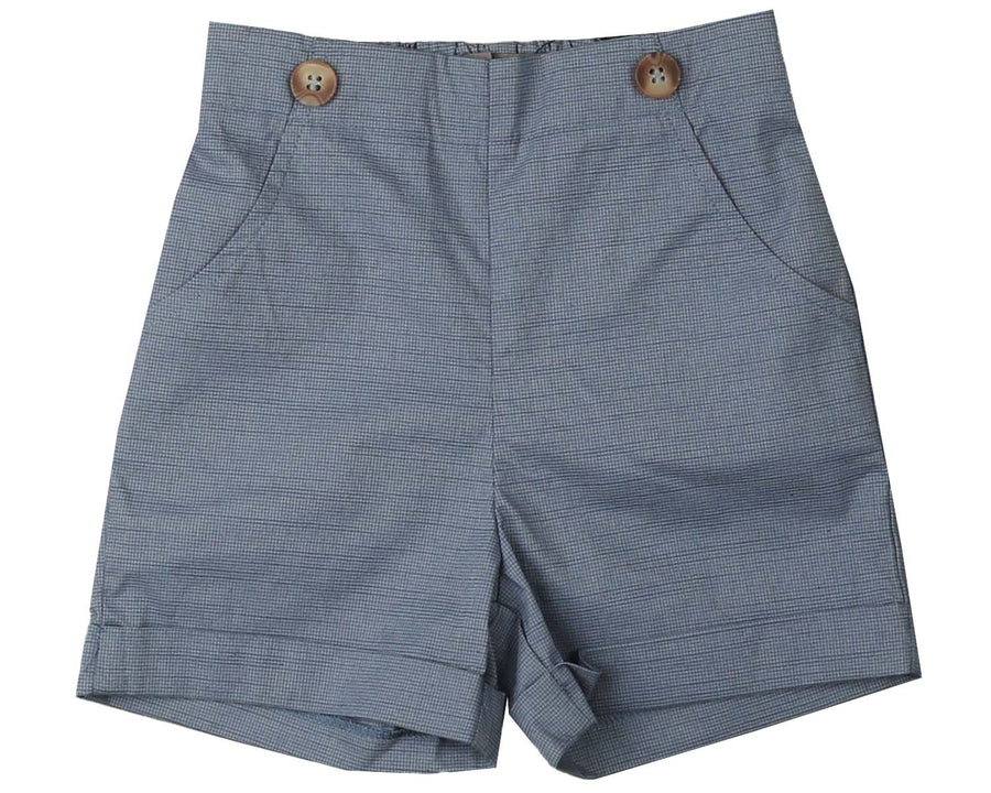 Button detail blue shorts by Noma