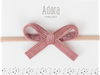 Mini Corduroy Bow Headbands by Adora (more colors)