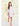 White linen with tiny rose buds tiered skirt by Porter - Flying Colors