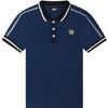 Trimmed blue polo by DKNY