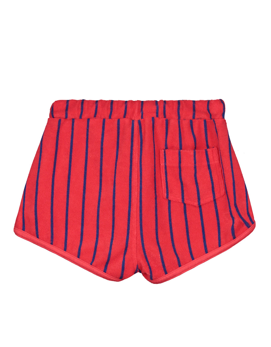 Allover terry stripe shorts by Bonmot