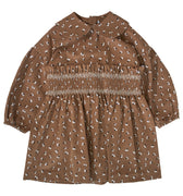 Smocked bud camel dress by Kipp - Flying Colors