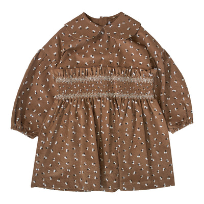 Smocked bud camel dress by Kipp - Flying Colors