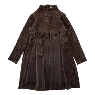 Smocked velour mink dress by Kipp - Flying Colors
