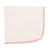 Textured stripe white/pink blanket by Maniere