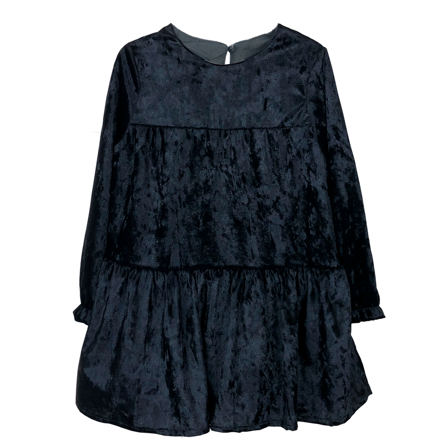 Black Velvet Cayetana Dress by Nueces