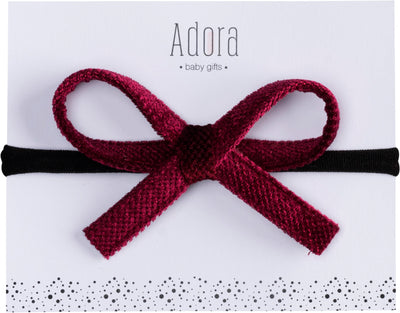 Velvet Ribbon Bow Headband by Adora (more colors)