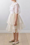 Cream Marie silk organza skirt by Petite Amalie