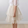 Cream Marie silk organza skirt by Petite Amalie - Flying Colors
