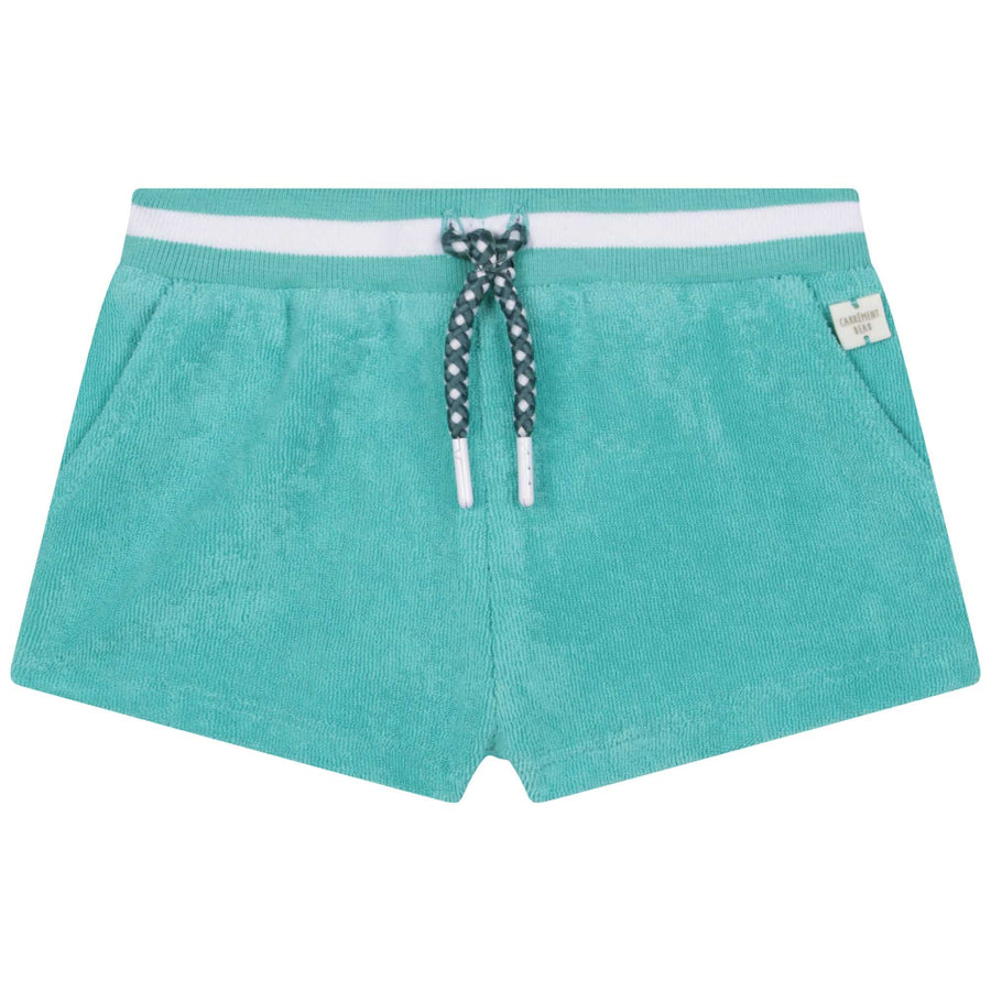 Terry green shorts by Carrement Beau