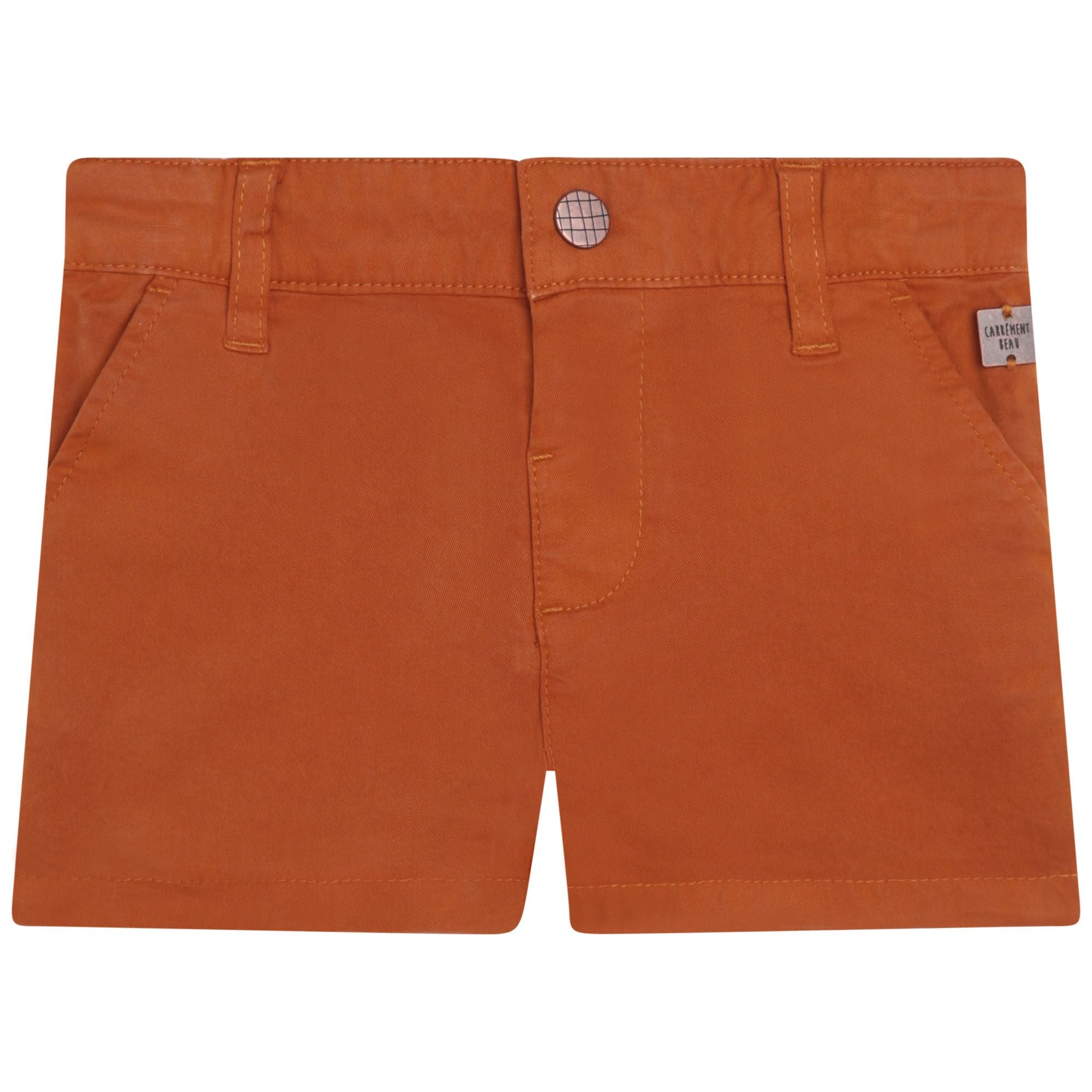 Twill light chocolate shorts by Carrement Beau - Flying Colors