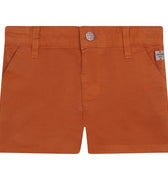 Twill light chocolate shorts by Carrement Beau - Flying Colors