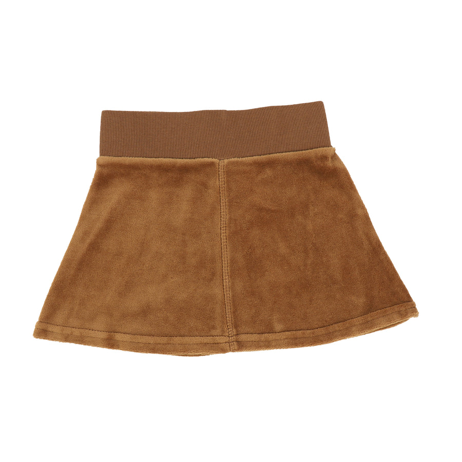 Caramel Velour Skirt By Lil Leggs