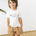 Caramel bermuda stripe shorts by Buho - Flying Colors