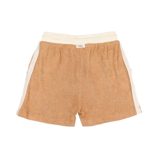 Caramel terry cloth shorts by Buho