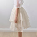 Cream Marie silk organza skirt by Petite Amalie - Flying Colors