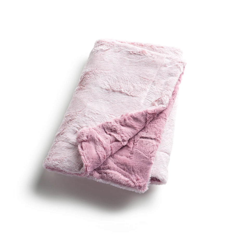 Amelia Mauve/Rose Fluffy Blanket by Zandino