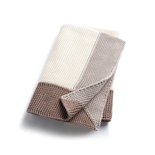 William Oatmeal Chunky Knit Blanket by Zandino