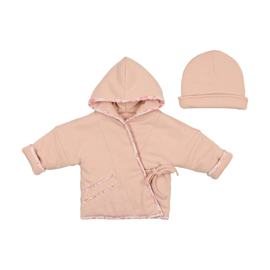 Kimono hooded blush jacket and hat by Bee & Dee