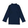 Ribbed mid blue mock neck by Lil Leggs