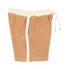 Caramel terry cloth shorts by Buho