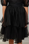 Black Marie silk organza skirt by Petite Amalie