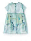 Watercolor Print Dress with Tulle by Il Gufo