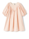 Puff Sleeve Pink Dress with V by Il Gufo